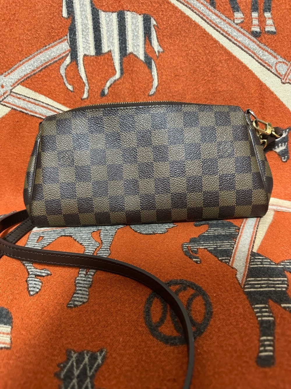 LOUIS VUITTON ❤️🌟DU3088 EVA 2-WAY DAMIER EBENE BAG ⭐️ - Picture 2 of 11